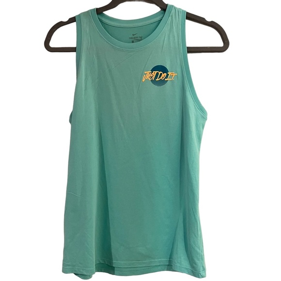 Nike Tops - Nike Teal Green Dri Fit Womens Tank size Small Just Do It